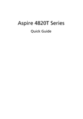 Acer Aspire 4820TZG Quick Manual