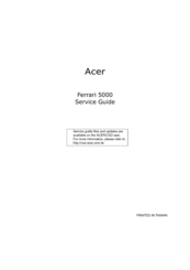 Acer Ferrari 5000 Service Manual
