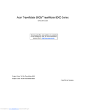 Acer TravelMate 6000 Series Service Manual