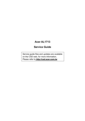 Acer AL1713bm Service Manual