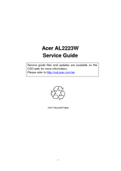 Acer AL2223W h Service Manual