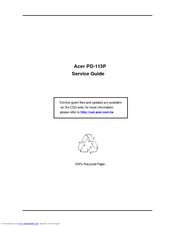 Acer PD-113P Service Manual