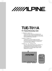 Alpine TUE-T011A Owner's Manual