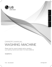 LG SteamWasher WM3875HVCA Owner's Manual