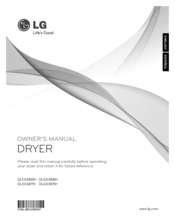 LG SteamDryer DLGX3876V Owner's Manual