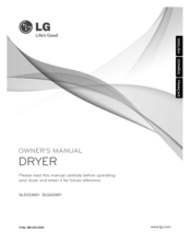 LG DLEX3360 Series Owner's Manual