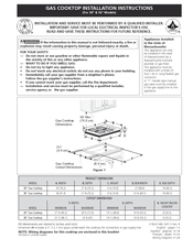 Frigidaire FGGC3645KS - Gallery Series 36' Gas Cooktop Installation Instructions Manual