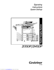 Gestetner 2145DP System Settings Manual