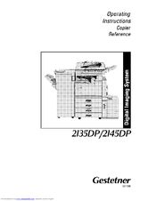 Gestetner 2145DP Operating Instructions Manual