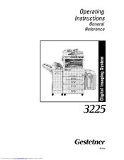 Gestetner 3225 Reference Manual