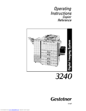 Gestetner 3240 Copy Reference Manual