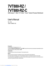 Gigabyte 7VT880-RZ-C User Manual