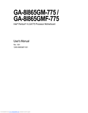Gigabyte GA-8I865GM-775 User Manual