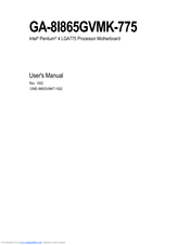 Gigabyte GA-8I865GVMK-775 User Manual