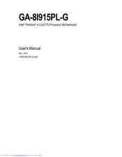 Gigabyte GA-8I915PL-G User Manual