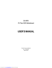 Gigabyte GA-8IRX User Manual