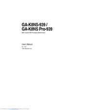 Gigabyte GA-K8NS Pro-939 User Manual