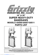 Grizzly G0507 Parts List