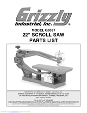 Grizzly G0537 Parts List