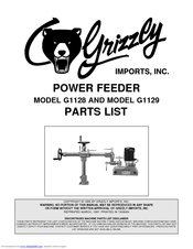 Grizzly G1128 Parts List