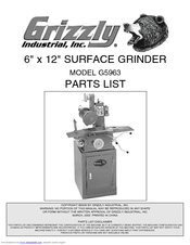 Grizzly G5963 Parts List
