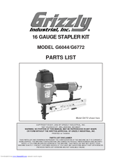 Grizzly G6772 Parts List