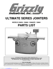 Grizzly G9861 Parts List