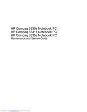 HP 6531s - Notebook PC Maintenance And Service Manual