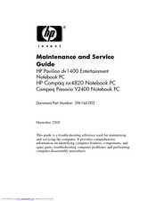 HP Compaq Presario,Presario V2412 Maintenance And Service Manual