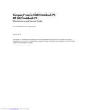 HP Presario CQ62-300 - Notebook PC Maintenance And Service Manual