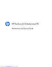 HP Pavilion DV5-2070 Maintenance And Service Manual