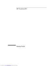 HP Pavilion xf3000 - Notebook PC Startup Manual