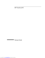 HP Pavilion zt1200 - Notebook PC Startup Manual