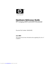 HP Compaq d220 MT Hardware Reference Manual