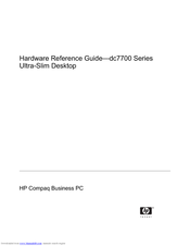 HP Compaq dc7700 DT Hardware Reference Manual