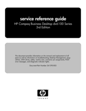 HP dx6100 - Microtower PC Reference Manual