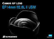 Canon EF14mm f/2.8L II USM Instruction