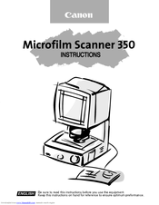 Canon Microfilm Scanner 350 Instruction Manual