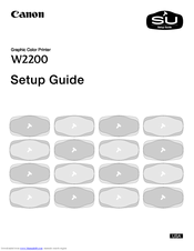 Canon imagePROGRAF W2200S Setup Manual