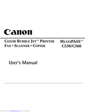 Canon MultiPass C560 User Manual