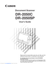 Canon imageFORMULA DR-2050C User Manual
