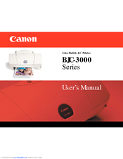 Canon BJC-3000 Series User Manual