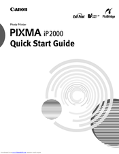 Canon PIXMA iP2000 Series Quick Start Manual