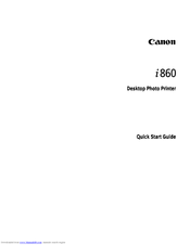 Canon i860 Series Quick Start Manual