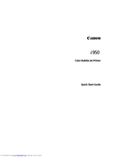 Canon i950 Series Quick Start Manual
