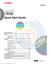 Canon 8535A001 - i 9100 Color Inkjet Printer Quick Start Manual