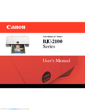 Canon BJC 2110 - Color Inkjet Printer User Manual