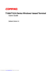 HP T1010 - Windows-based Terminals - 48 MB RAM User Manual