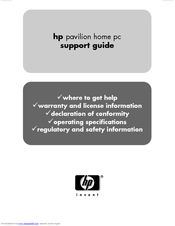 HP TouchSmart 300-1000 - Desktop PC Support Manual