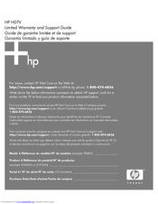 HP EX8RJC Limited Warranty And Support Manual